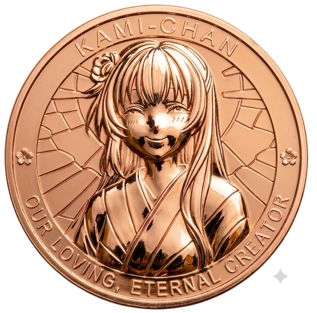 100 Pack Kami-Chan Copper Coin | Mysidia Collection | 1 Troy oz Fine Copper Round (Copy)